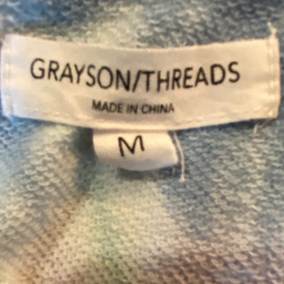 Grayson Threads Multicolor Tie Dye Embroidered Be Happy Lightweight Sweatshirt-M - Picture 10 of 13